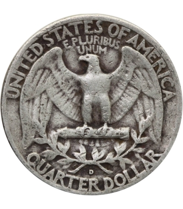 USA ¼ dolara (quarter, 25 centów), 1952 ćwierćdolarówka Waszyngtona, D, srebro Ag900
