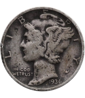 10 centów (one dime), 1936, srebro Ag900