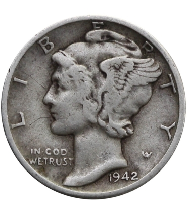 10 centów (one dime), 1942, srebro Ag900