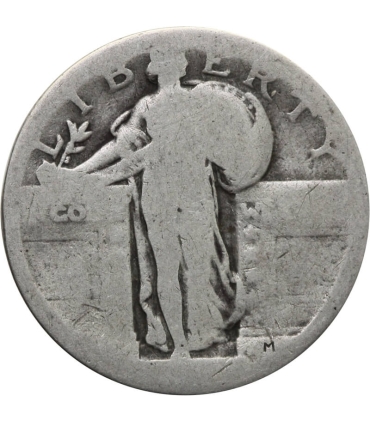 USA ¼ dolara (quarter, 25 centów), Standing Liberty, 1916-1930, srebro Ag900