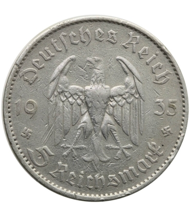 5 marek, Kościół / Wieża, srebro, 1935, A, st. 3
