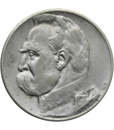 5 złotych Piłsudski Orzeł Strzelecki 1934, stan 3+