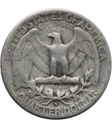 USA ¼ dolara (quarter, 25 centów), 1948 ćwierćdolarówka Waszyngtona, S, srebro Ag900