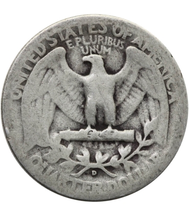 USA ¼ dolara (quarter, 25 centów), 1941 ćwierćdolarówka Waszyngtona, D, srebro Ag900