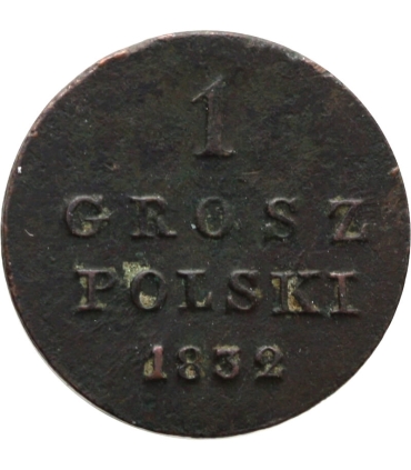 1 grosz, 1832, Królestwo kongresowe, st. 2-/3+