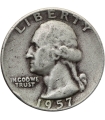 USA ¼ dolara (quarter, 25 centów), 1957 ćwierćdolarówka Waszyngtona, srebro Ag900