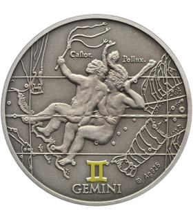 Srebrny numizmat, Seria: Znaki Zodiaku - Bliźnięta