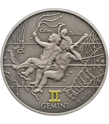 Srebrny numizmat, Seria: Znaki Zodiaku - Bliźnięta