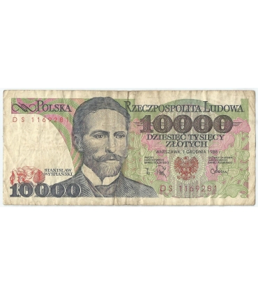 10000 zł Stanisław Wyspiański 1988, seria BL, stan 3-/4+