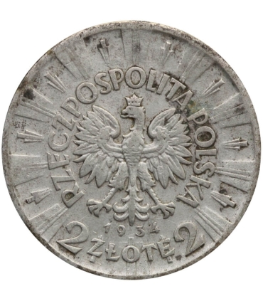2 złote, Józef Piłsudski, 1934 stan 3