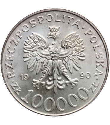 100000zł Solidarność 1990 TYP A, stan 2+