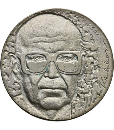 Finlandia 10 marek, 1975 75 rocznica urodzin - Urho Kekkonen, srebro, etui