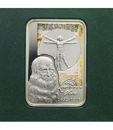 Andora 10 Dinarów 2008 – Leonardo da Vinci, srebro, Mona Lisa