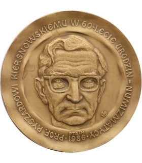 Medal PTAiN Profesor Kiersnowski, 60-lecie urodzin, rzadki