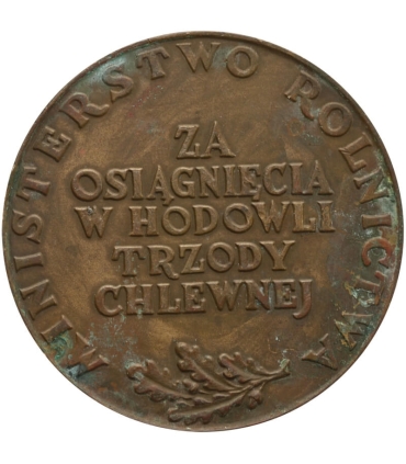 Medal Ministerstwa Rolnictwa – Za osiągnięcia w hodowli trzody chlewnej, wersja brązowa