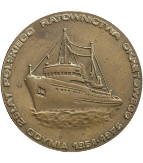Medal 25 lat polskiego ratownictwa okrętowego SOS