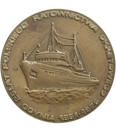 Medal 25 lat polskiego ratownictwa okrętowego SOS