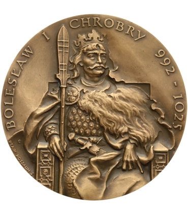 Medal PTAiN Bolesław Chrobry, Poznań, Kołobrzeg,  Kraków, Poznań, Gniezno