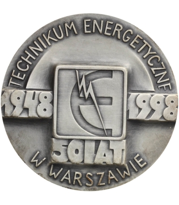 Medal Technikum Energetyczne im. S. Staszica w Warszawie 1948–1998 – 50 lat