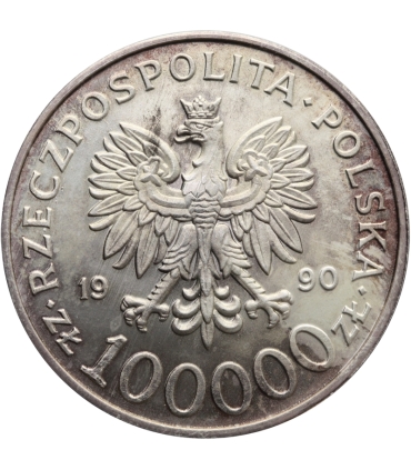 100000zł Solidarność 1990 TYP A, stan 2+