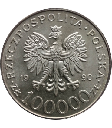 100000zł Solidarność 1990 TYP A, stan 2+