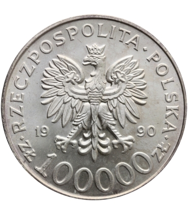 100000zł Solidarność 1990 TYP A, stan 2+