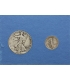 Set USA 1/2 dolara, half dollar 1942  idąca Wolność + 10 centów dime 1941 Mercury