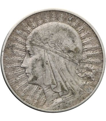10 złotych Głowa kobiety 1932, stan 3+, dość ładny detal