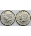 USA Lot: 2 x 1/2 dolara Kennedy 1968 srebro, 2+