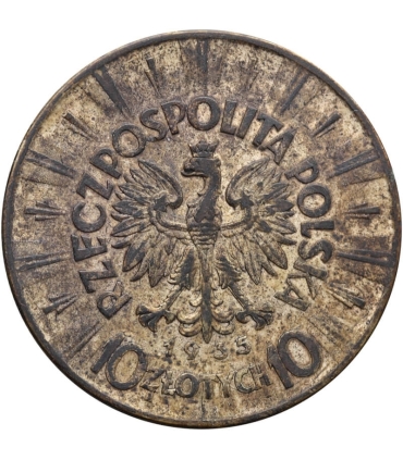 10 zł Józef Piłsudski 1935, stan 3