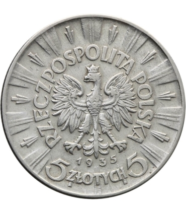 5 złotych Piłsudski 1935, stan 3-