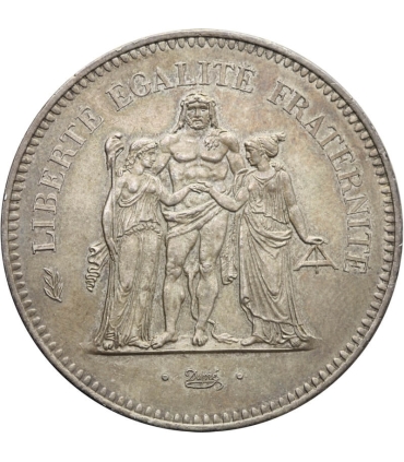 Francja 50 franków, 1975 Herkules, srebro Srebro 0.900