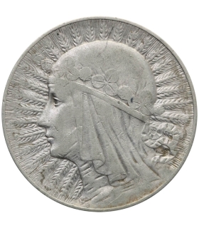 5 złotych głowa kobiety 1933, stan 3-