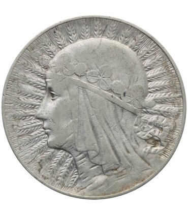 5 złotych głowa kobiety 1933, stan 3-