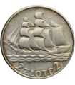 2 zł Żaglowiec 1936, stan 1-/2+, PIEKNY
