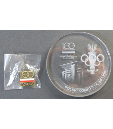 Medal: 100 lat Polskiego Komitetu Olimpijskiego (1919–2019) + etui + przypinka