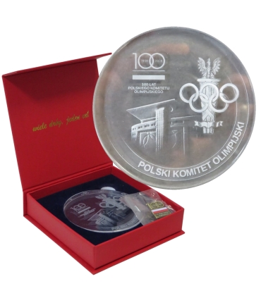 Medal: 100 lat Polskiego Komitetu Olimpijskiego (1919–2019) + etui + przypinka