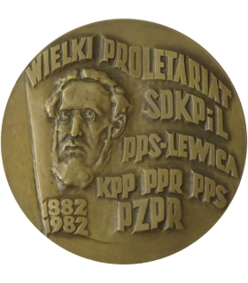 Medal 100 lat ruchu robotniczego w Polsce 1882–1982, etui