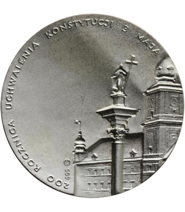 Medal Jan Paweł II, 200 rocznica Konstytucji 3 maja, srebro Ag999