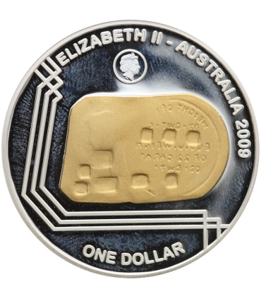 1 Dollar - Elizabeth II 4th Portrait - 1852 Adelaide Assay Office, srebro Ag999