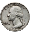 USA ¼ dolara (quarter, 25 centów), 1962 ćwierćdolarówka Waszyngtona, srebro Ag900