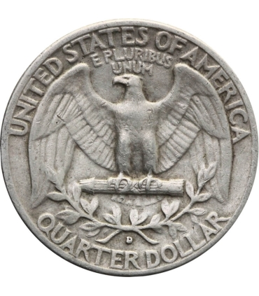 USA ¼ dolara (quarter, 25 centów), 1962 ćwierćdolarówka Waszyngtona, srebro Ag900