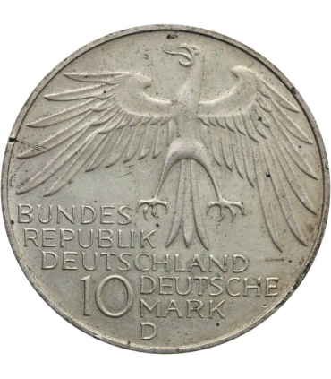 10 marek, 1972 J , Igrzyska Olimpijskie, Monachium - Płomień, srebro