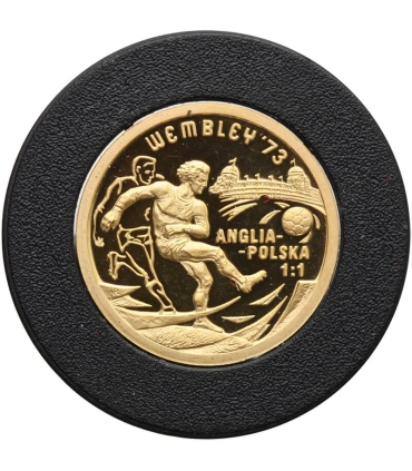Medal Złote lata polskiego footbalu, Au585, 3.11g