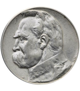 5 złotych Piłsudski Orzeł Strzelecki 1934, stan 3+