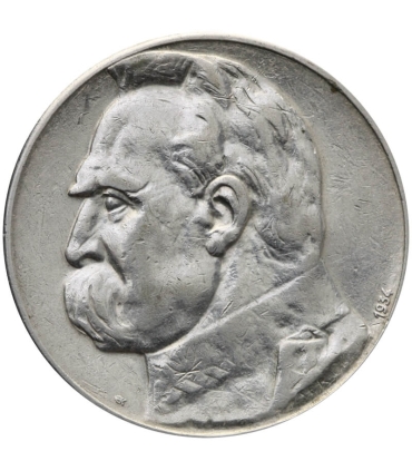 5 złotych Piłsudski Orzeł Strzelecki 1934, stan 3+