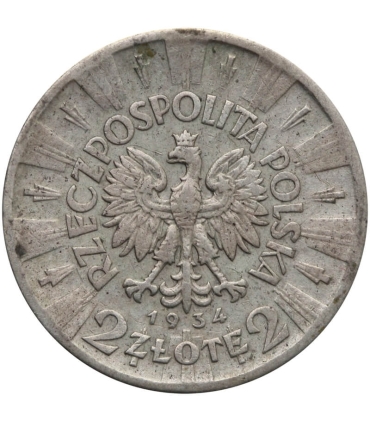 2 złote, Józef Piłsudski, 1934 stan 3