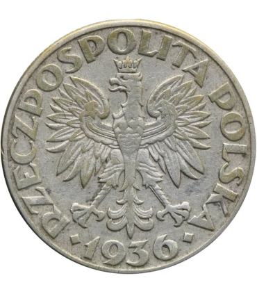 2 zł Żaglowiec 1936, stan 3