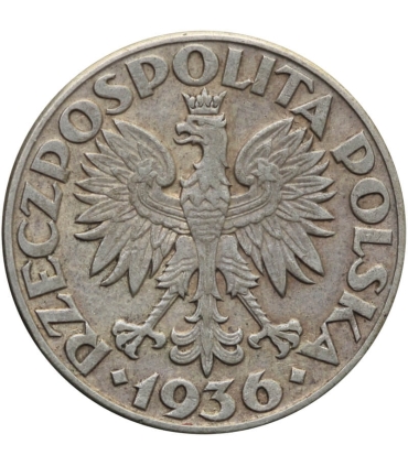 2 zł Żaglowiec 1936, stan 3