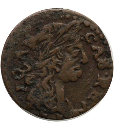 Jan Kazimierz, Litwa, mały szeląg miedziany, boratynka, 1664